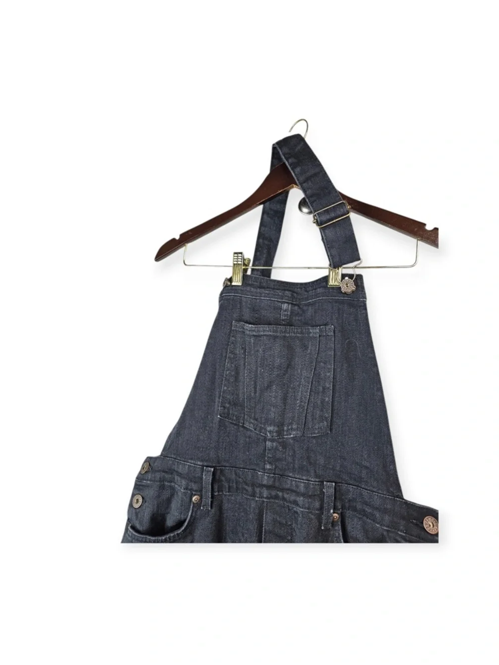 Naked & Famous Japanese Denim | Black Power Stretch Overalls - Size Medium - Picture 3 of 7